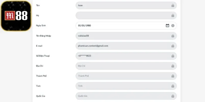 Đăng Ký M88 - Chi Tiết Quá Trình Trở Thành Cược Thủ 2025 1 Các thông tin cơ bản của người chơi