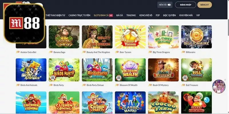 Game Slot M88 – Game Nổ Hũ Đỉnh Cao, Giải Trí Bất Tận 2 Tỷ lệ RTP cao vượt trội mang lại khoản tiền thưởng đầy bất ngờ